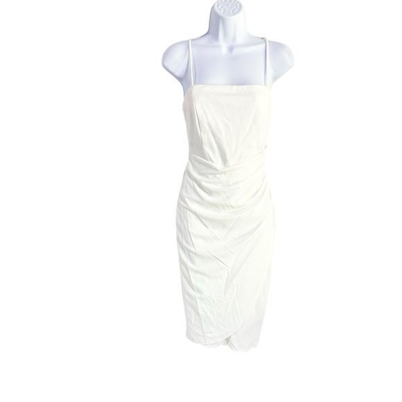 Emerald Sundae Sleeveless Bodycon Midi Dress in White Size XL - Picture 3 of 6